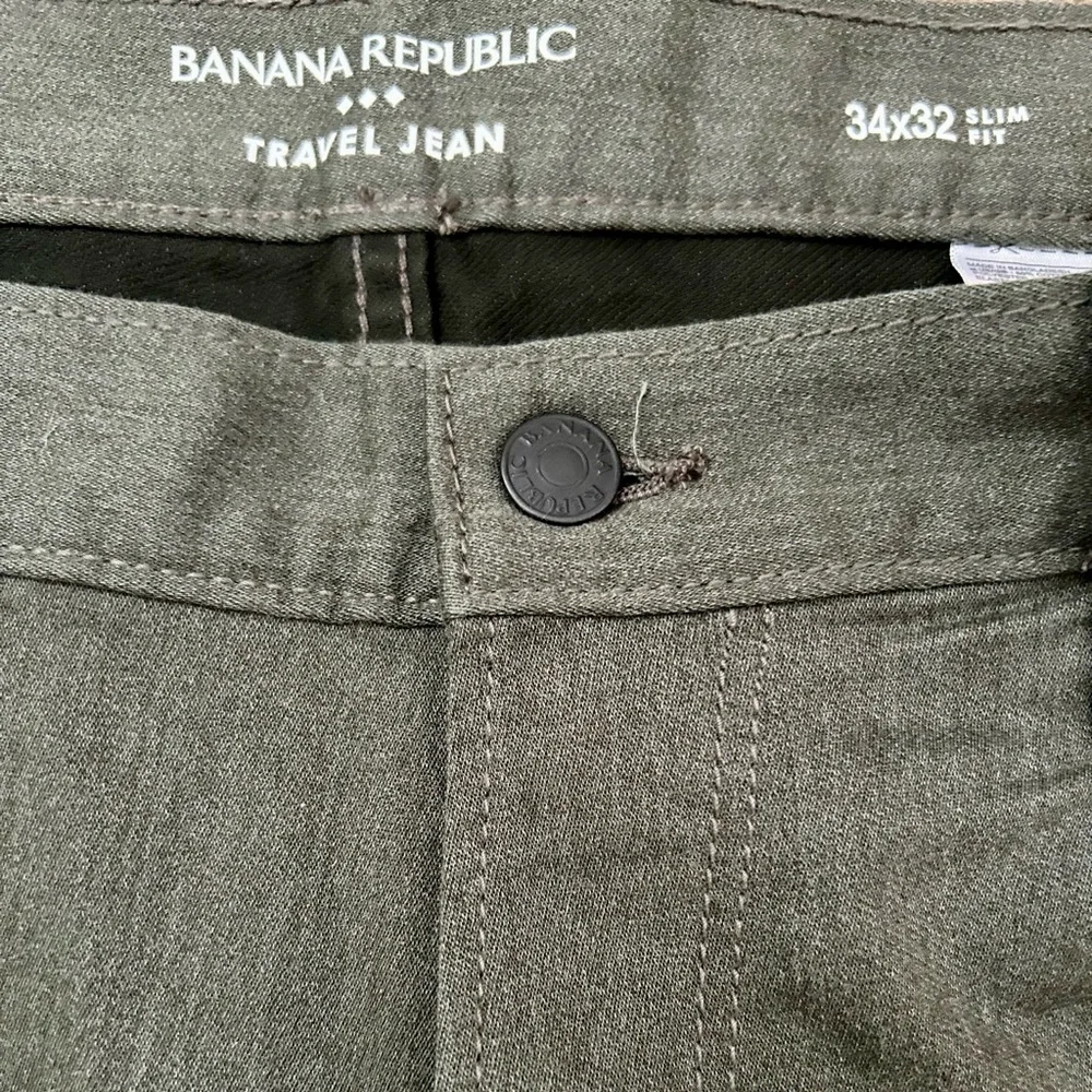 NWT Banana Republic Travel Jeans Olive Heather